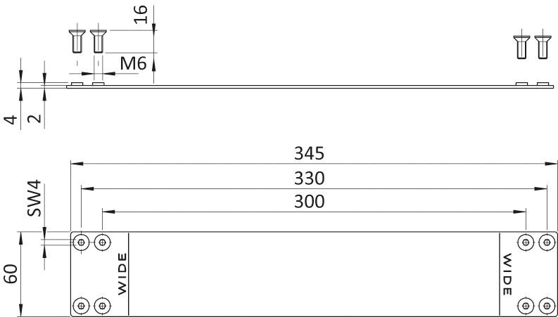 Verbindungsblech für Führungsschiene Fifo - Set