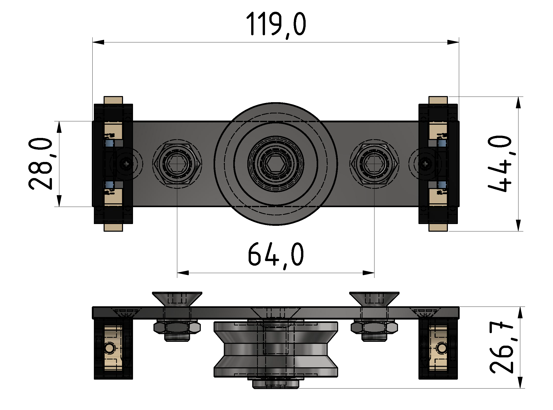 C-Rail, Bearing Set 8 D14 1R