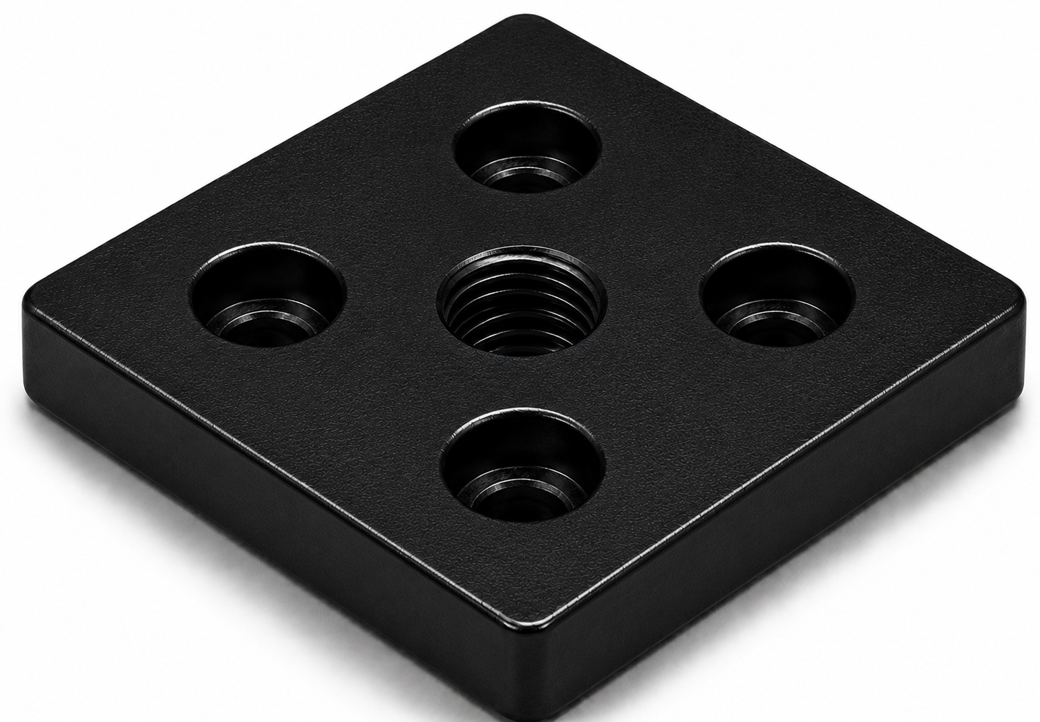 Fußplatte 90x90 M16, schwarz-10