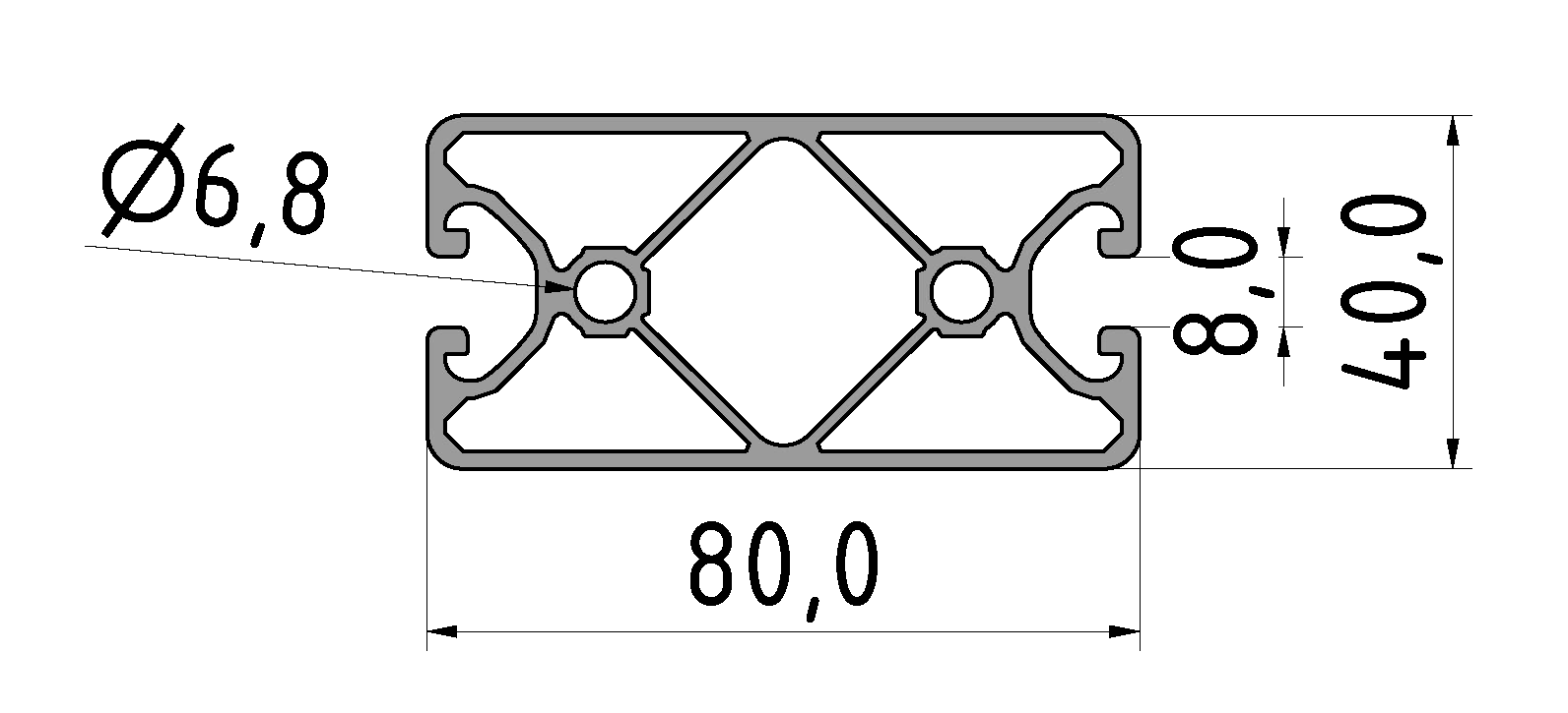 Profil 8 80x40 4N180 E