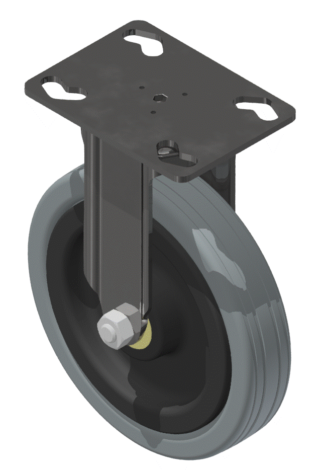 Bockrolle D125  Anschlussplatte, verzinkt Bockrolle D125  Anschlussplatte, verzinkt