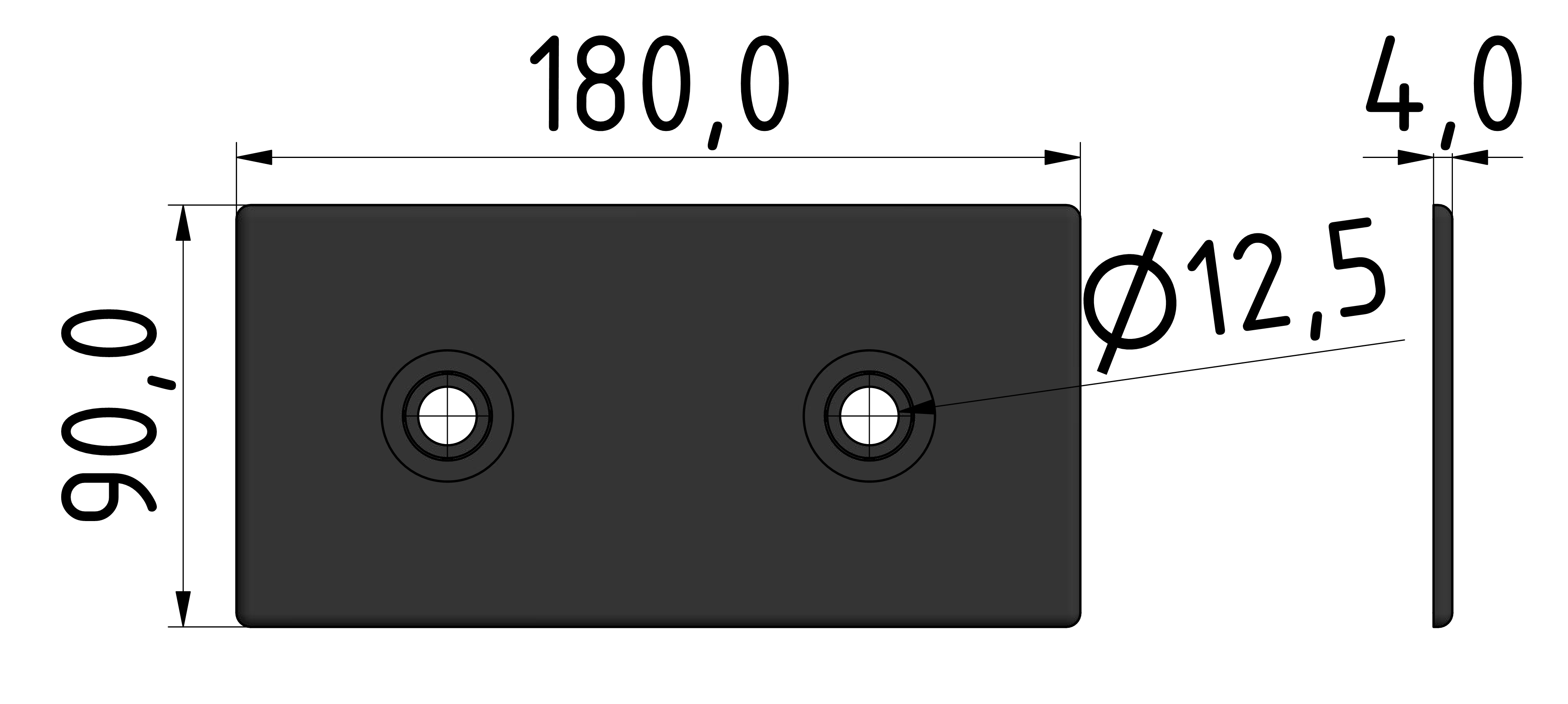 Abdeckkappe 90x180 leicht, schwarz-10 Abdeckkappe 90x180 leicht, schwarz-10
