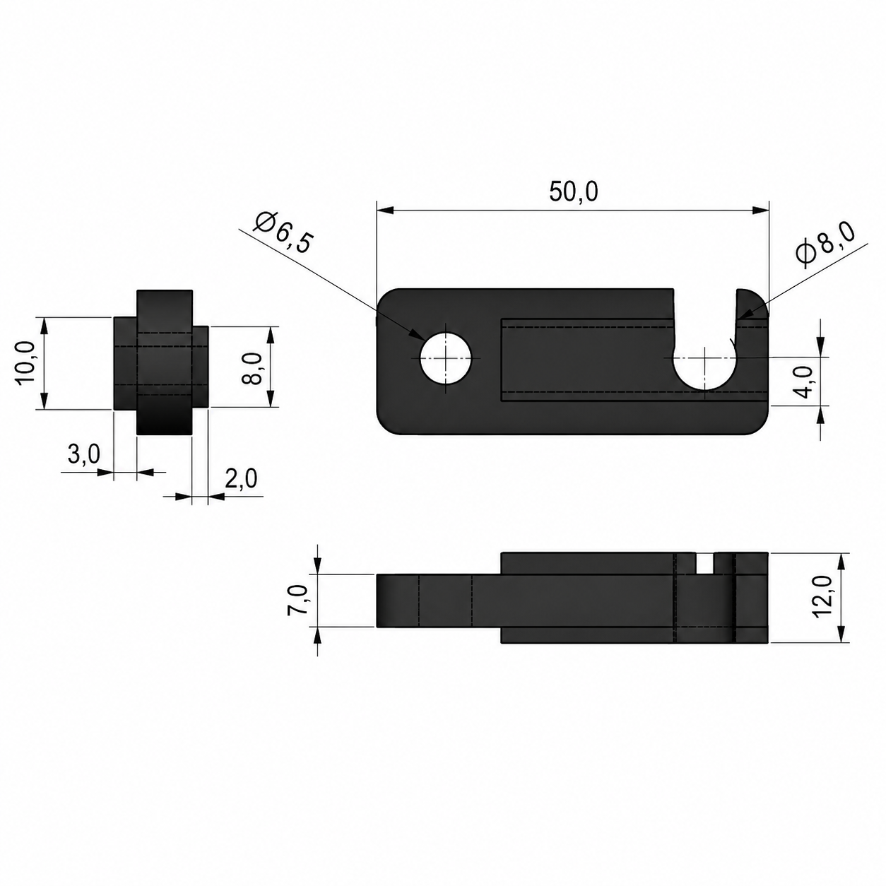 Rollenhalter 8, schwarz-8