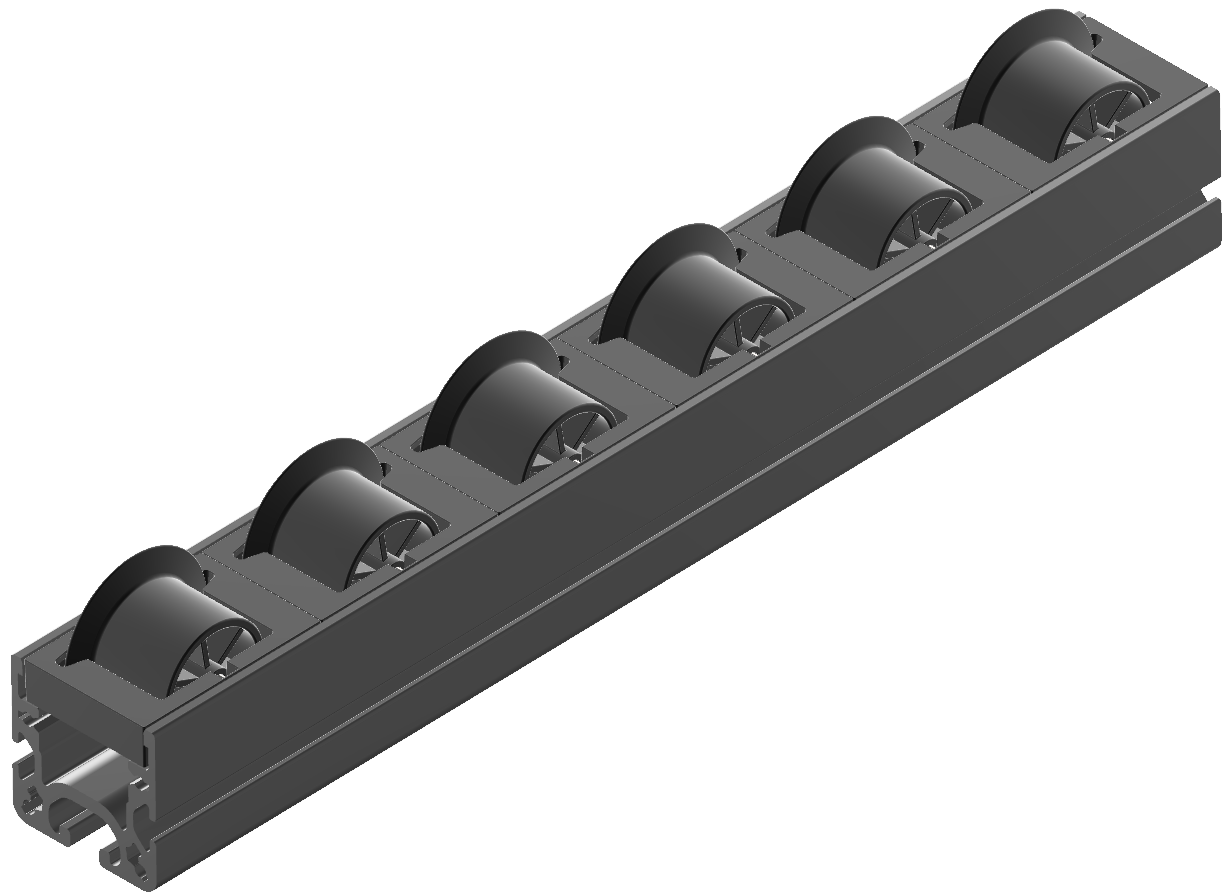 Rolleneinsatz D30 mit Bordscheibe, signalrot ähnlich RAL 3001