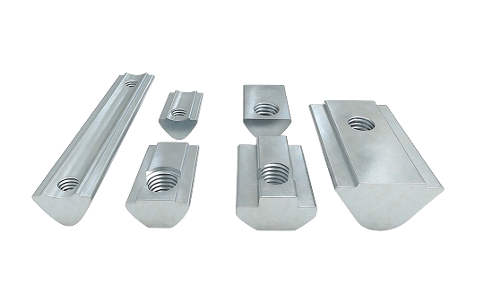 Nutenstein Mit Feder – Nut 10 Für Aluprofil, M5/M6/M8, Bosch-Typ, Verzinkter Stahl