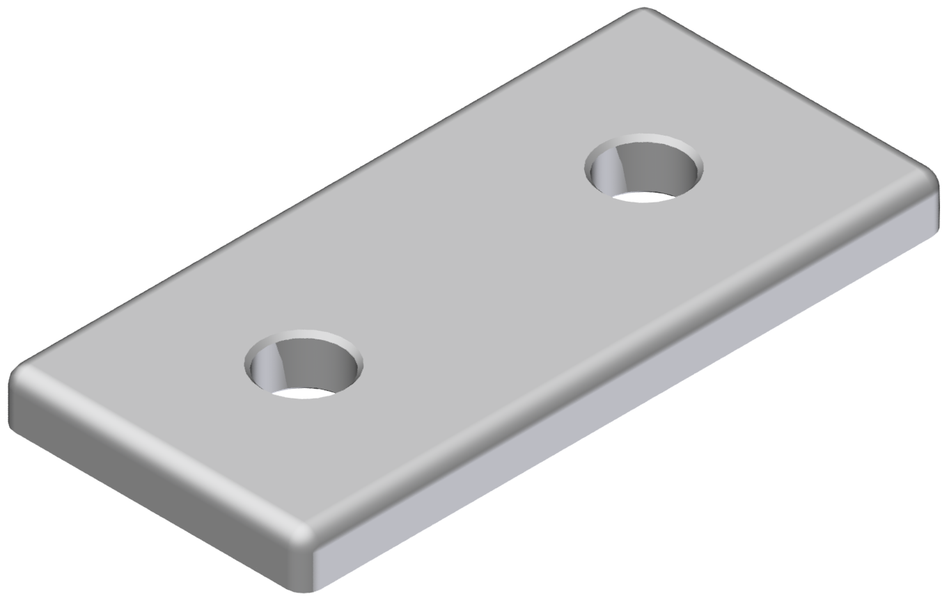 Verbinderplatte 40x80, eloxiert-10