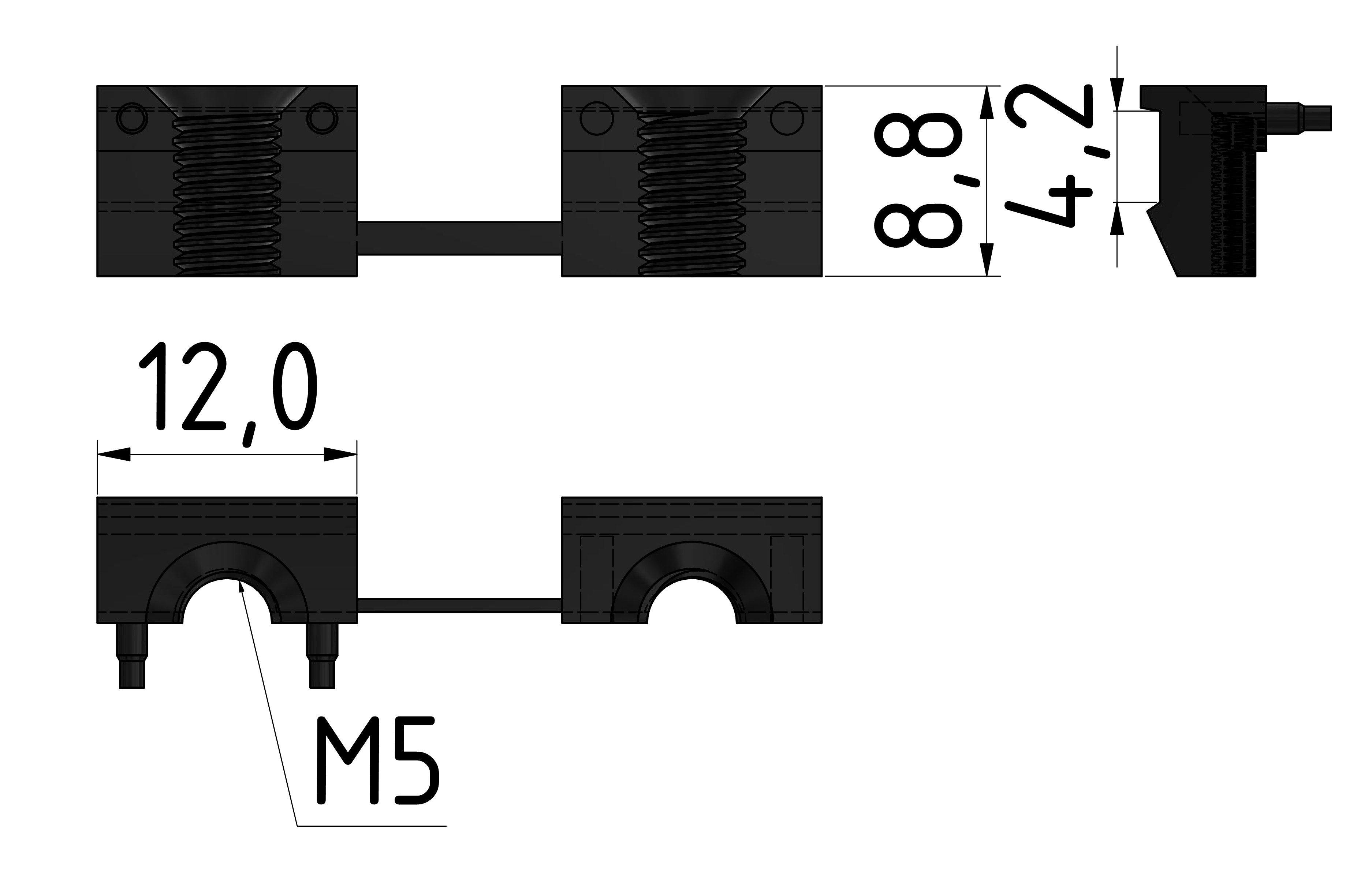  Spread Nut M5, black-10