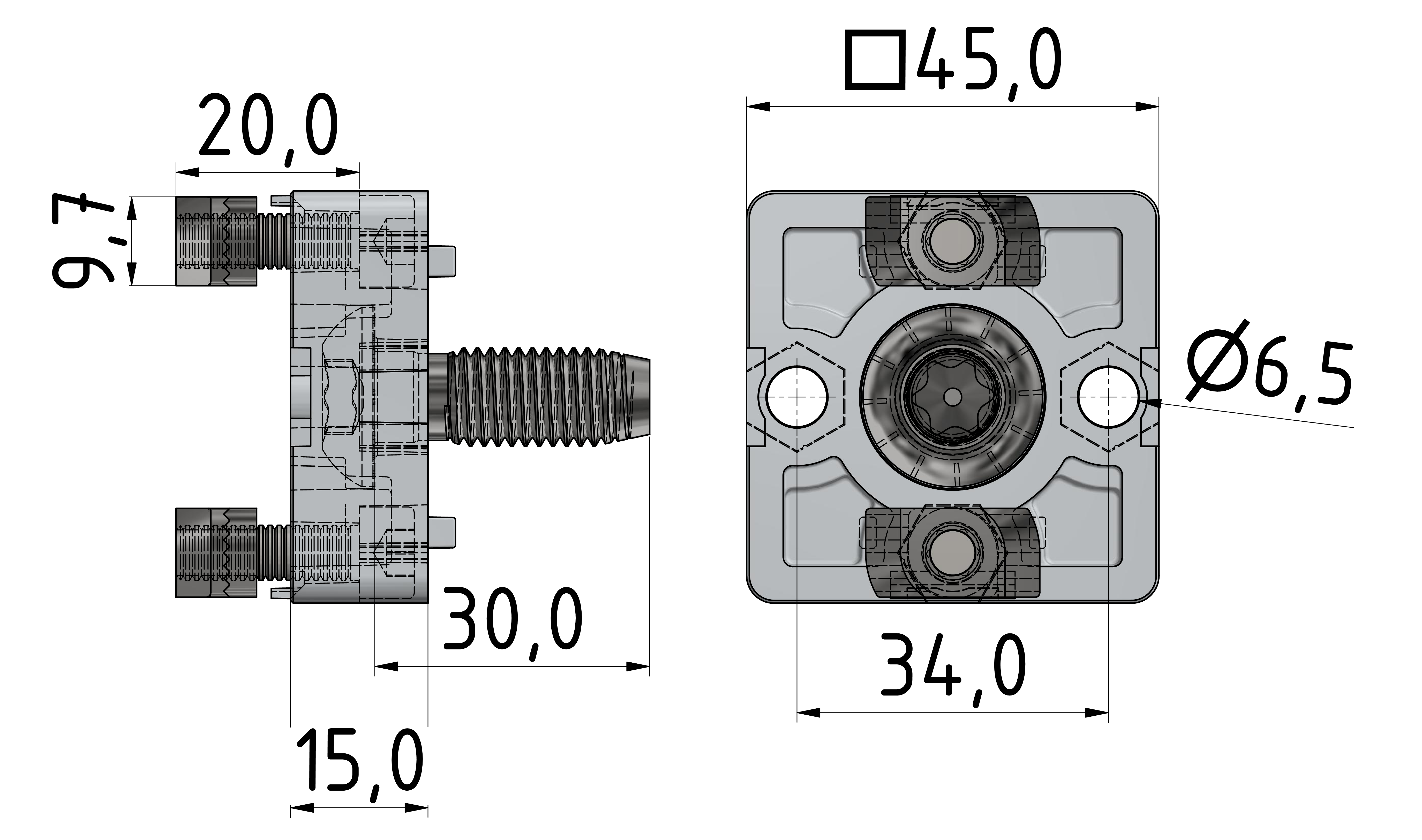 Plattenverbindersatz 45, natur-10