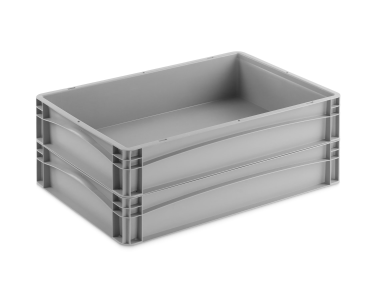 Eurobehälter geschlossen 600 x 400 x 120 mm, grau