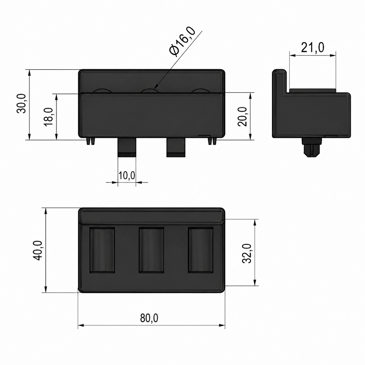 Rollenelement-Klick 8 80 mit Bordkante