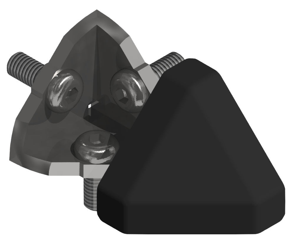 Verbindungssatz 8 40x40-45°, schwarz