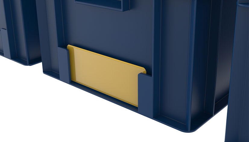 Oben offene KANBAN Hülle 200 x 67 - gelb Oben offene KANBAN Hülle 200 x 67 - gelb