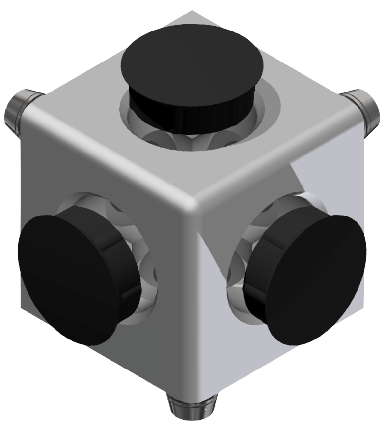 Würfelverbindersatz 3D 45, natur-10