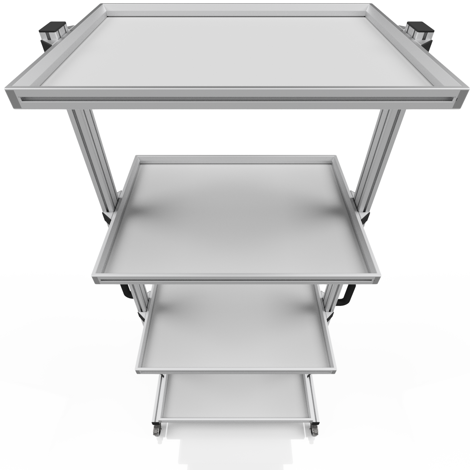 System trolley for Euro containers 80 x 60 H 200 cm without pull-out