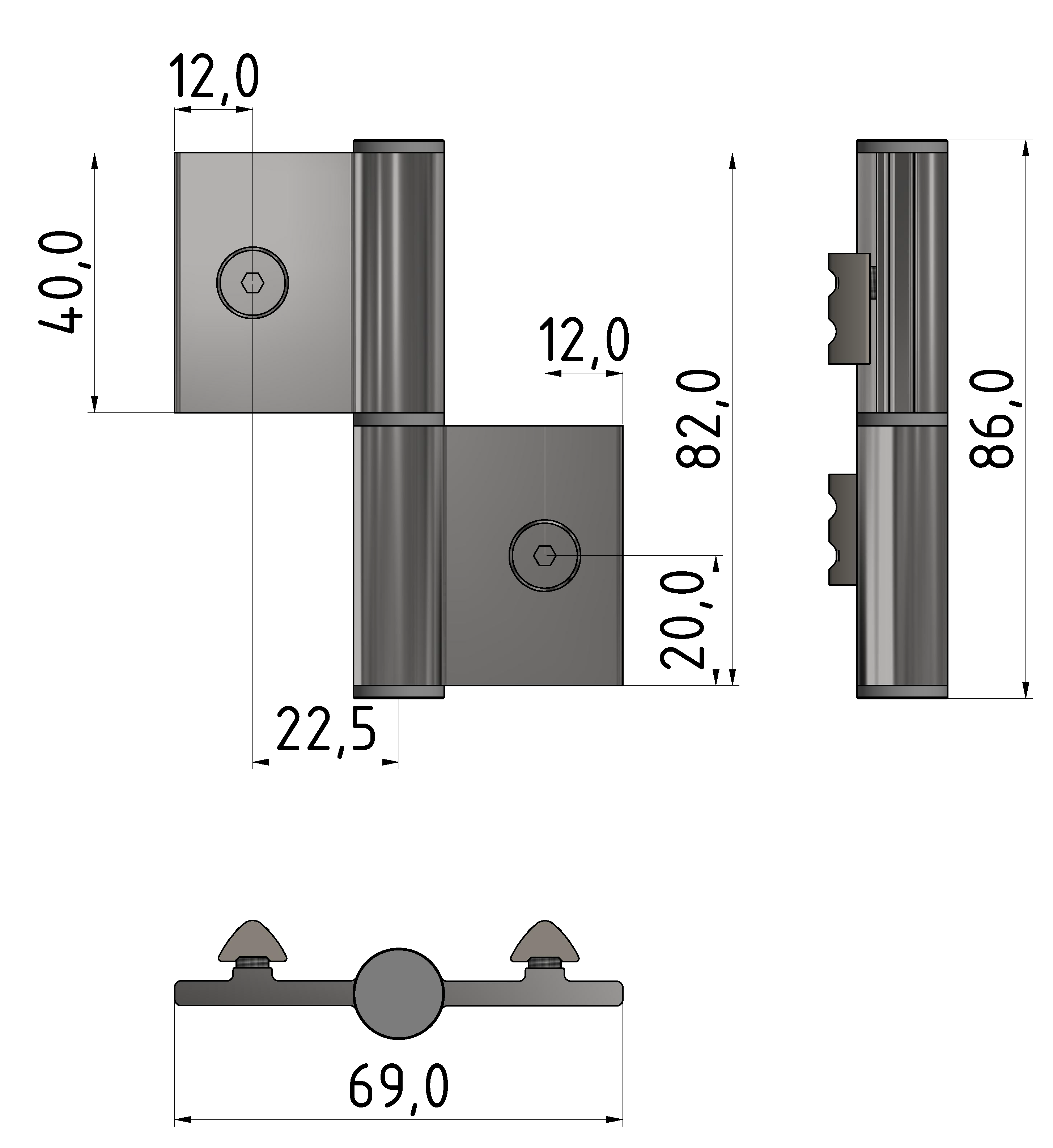 Hinge 6 Al PP4 light