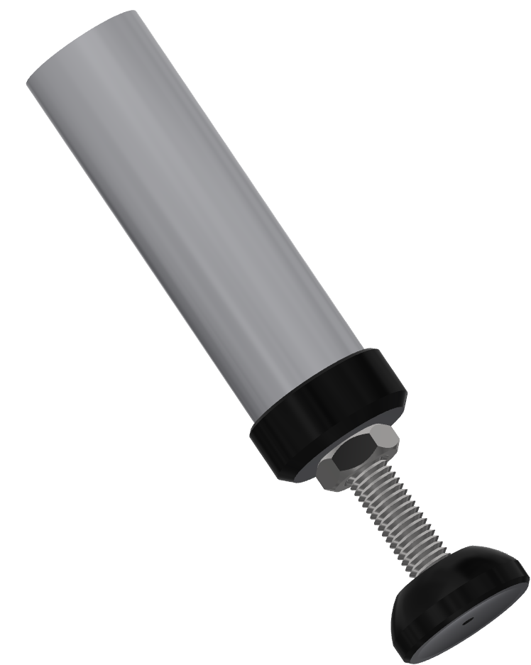 Plug-in Knuckle Foot D32 heavy, bright zinc-plated