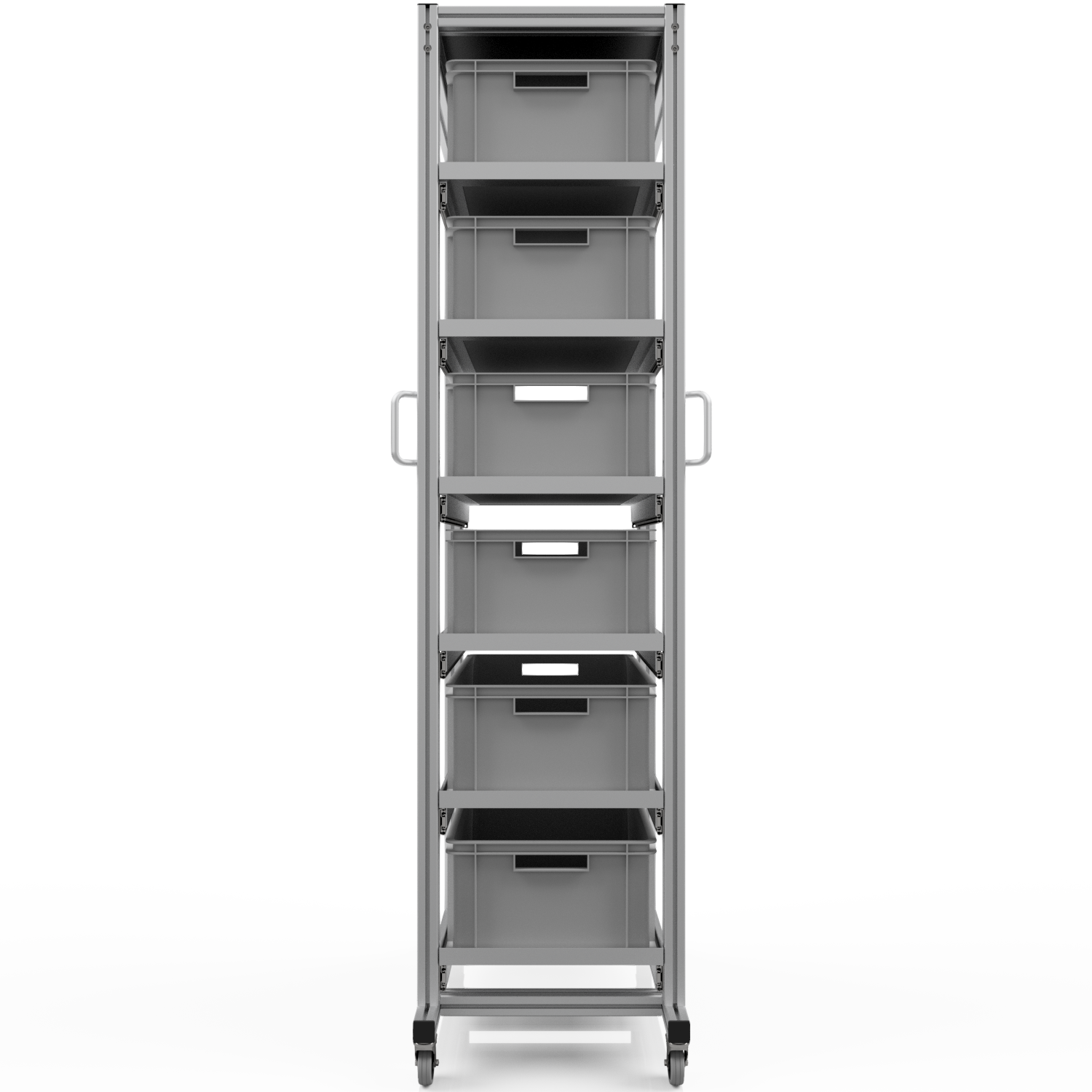Systemwagen für Eurobehälter 60x40 H 200 cm