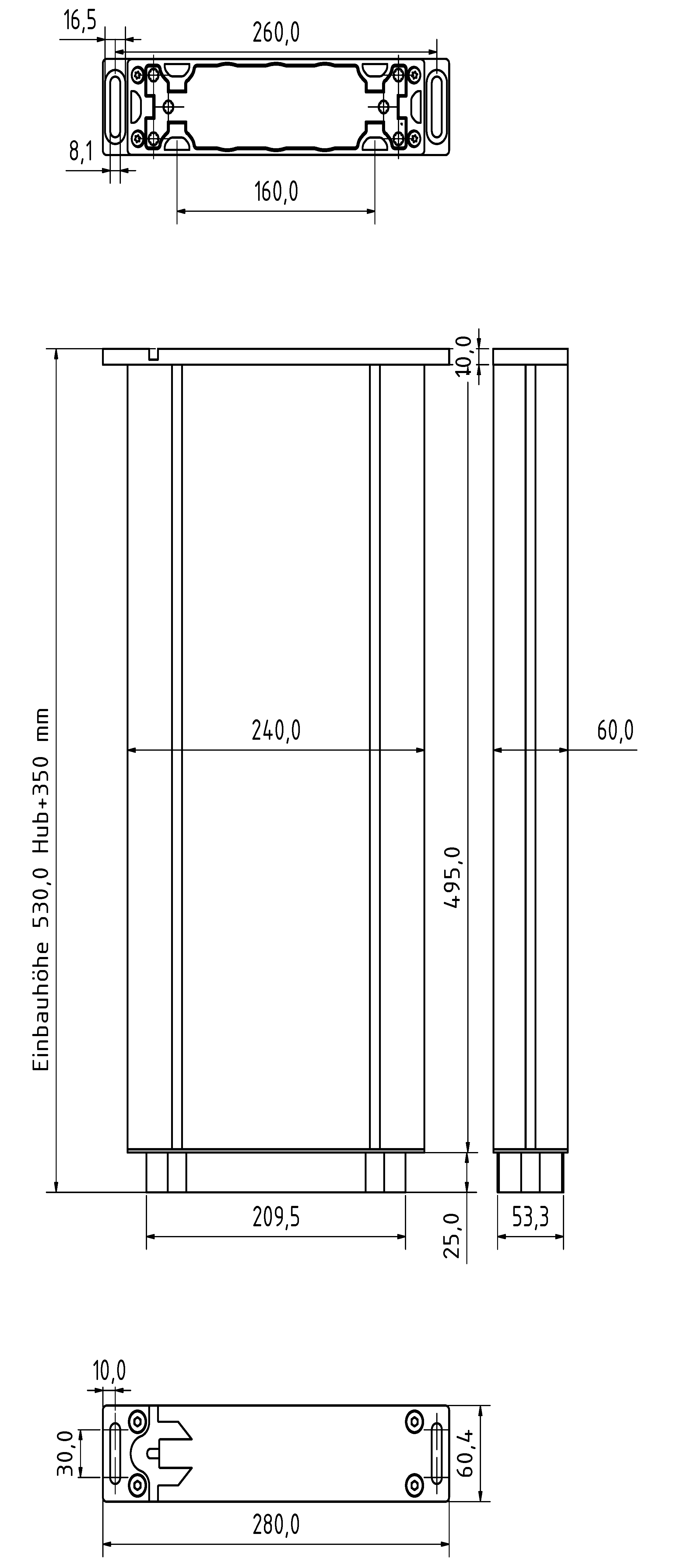 Teleskophubsäule  EL350-3200-9