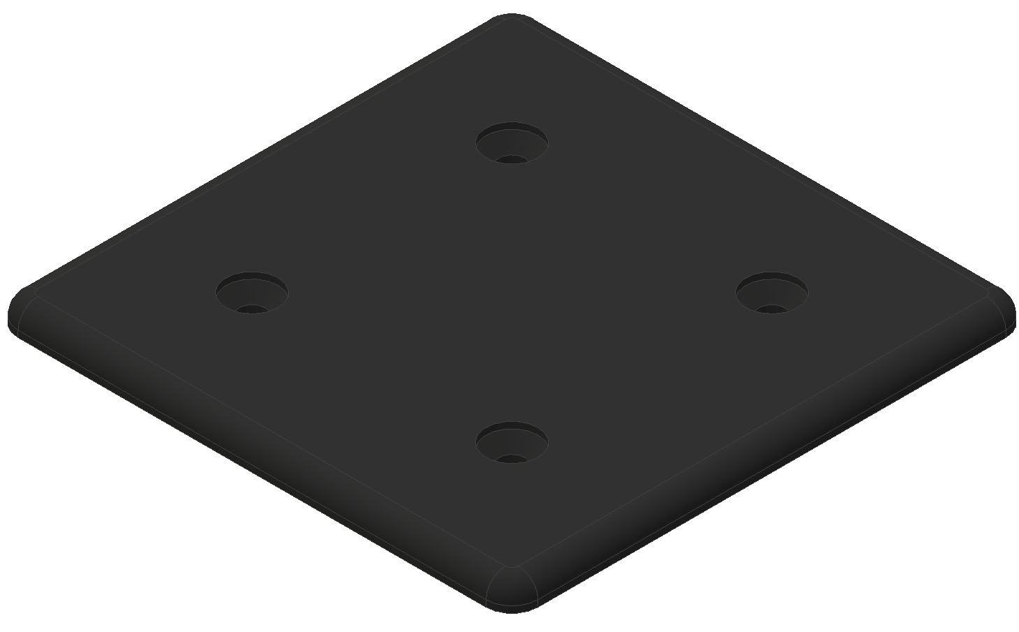 Abdeckkappe 8 80x80 VS, schwarz