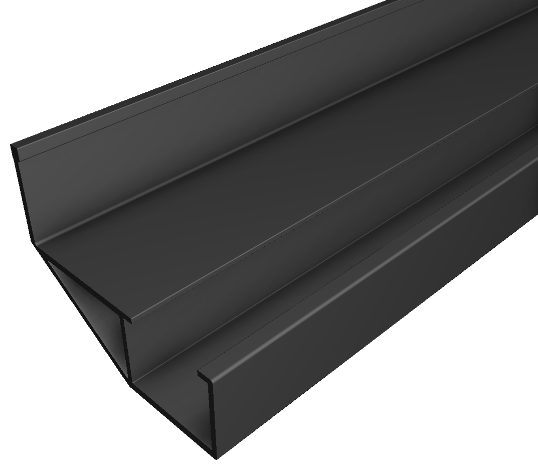 Roller Conveyor St Guide Rail e 65 ESD, black