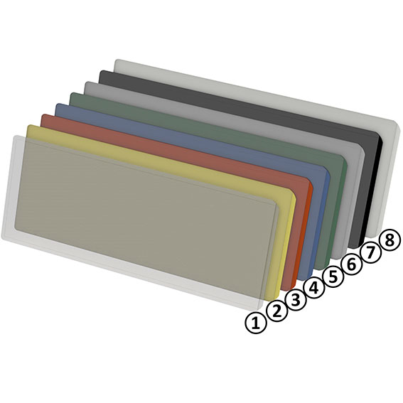 Seitlich offene KANBAN Hülle 200 x 67 - transparent