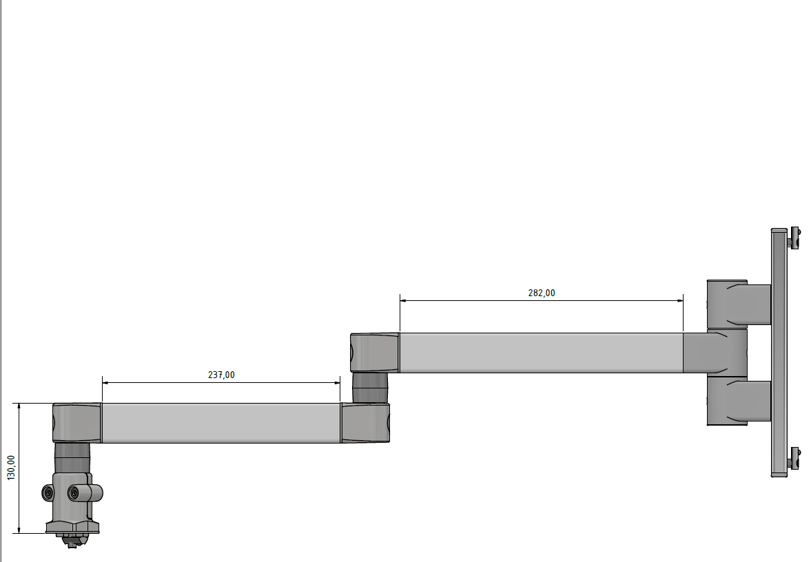 Doppelschwenkarm 8 695 Höhenverstellung 8 240