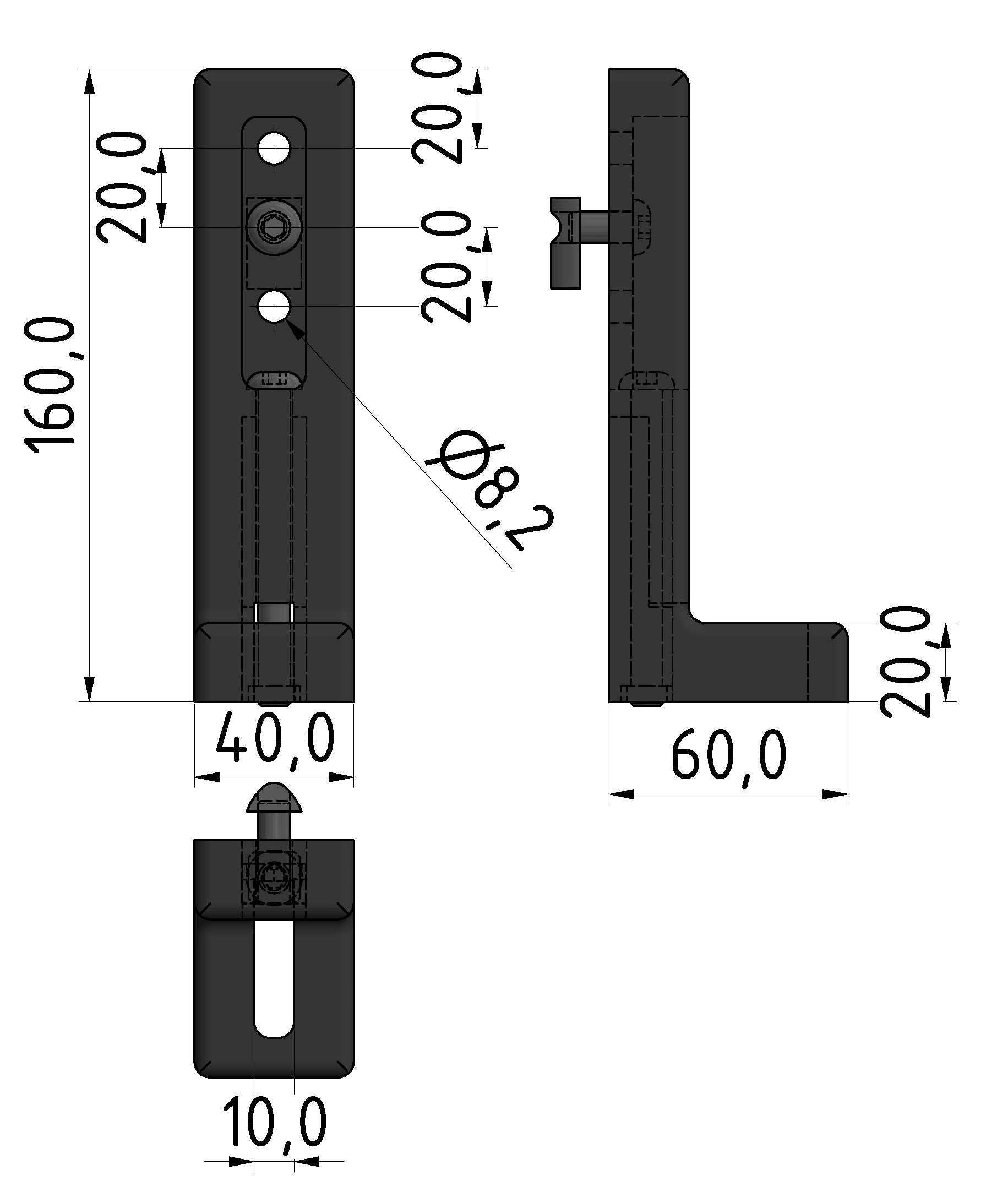 Winkelstellfuß 8