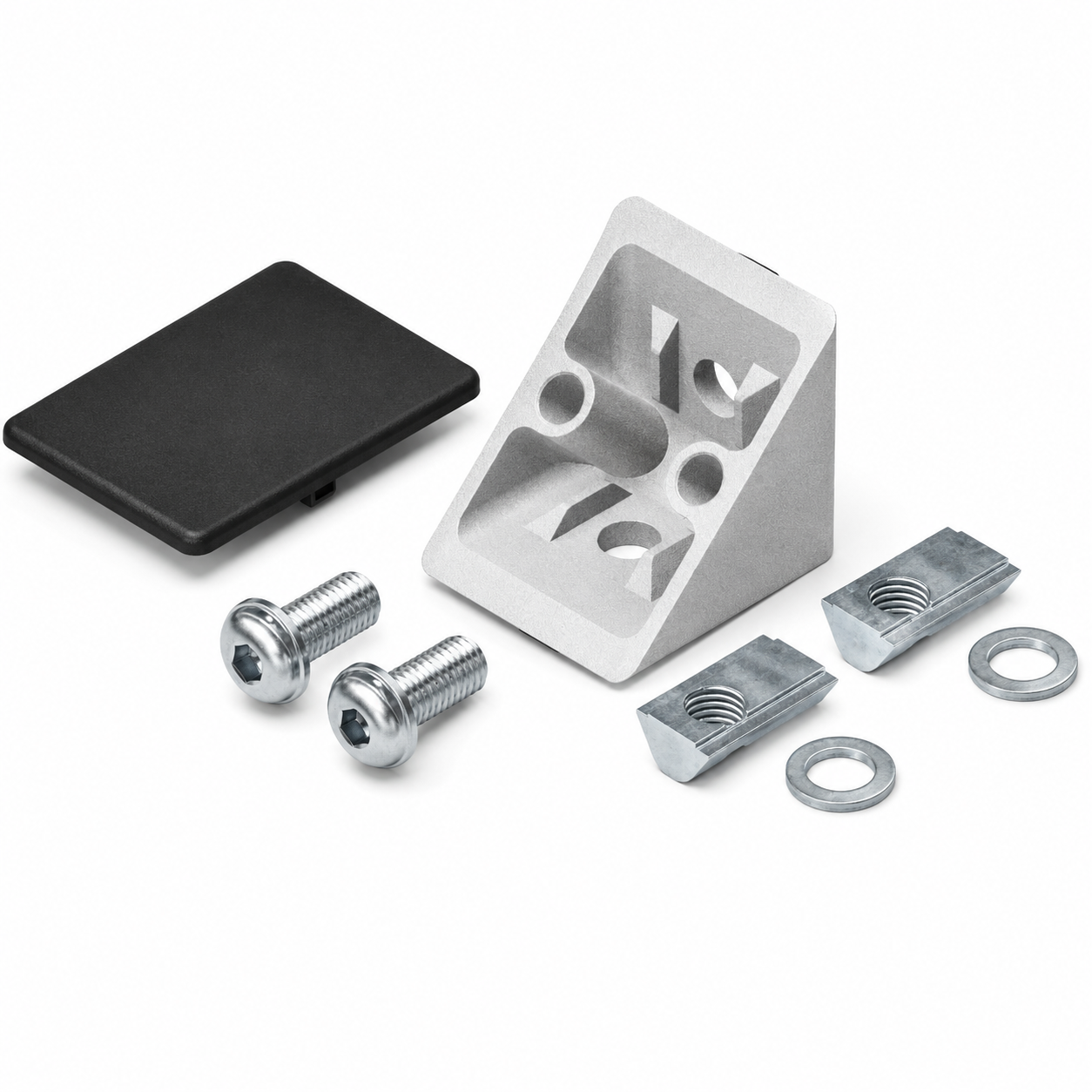 Angle Bracket  Set 8 40x40, black