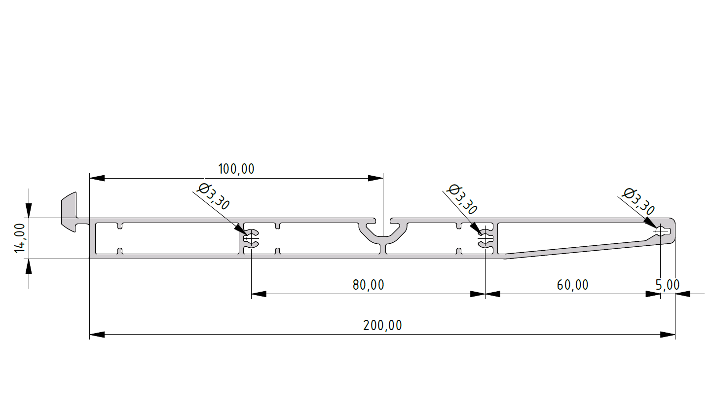 Profile 8 80x40, natural Profile 8 80x40, natural
