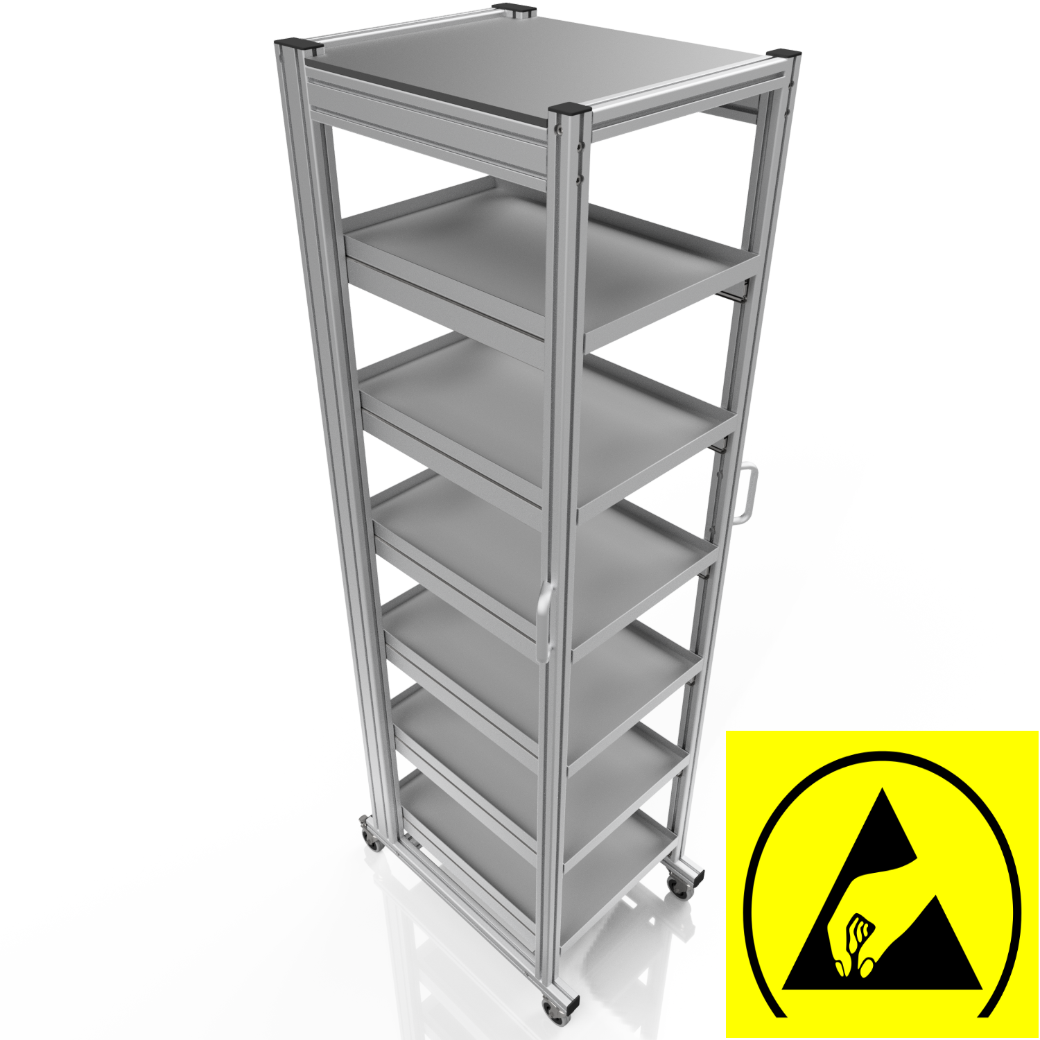 ESD Systemwagen für Eurobehälter 60x40 H 200 cm