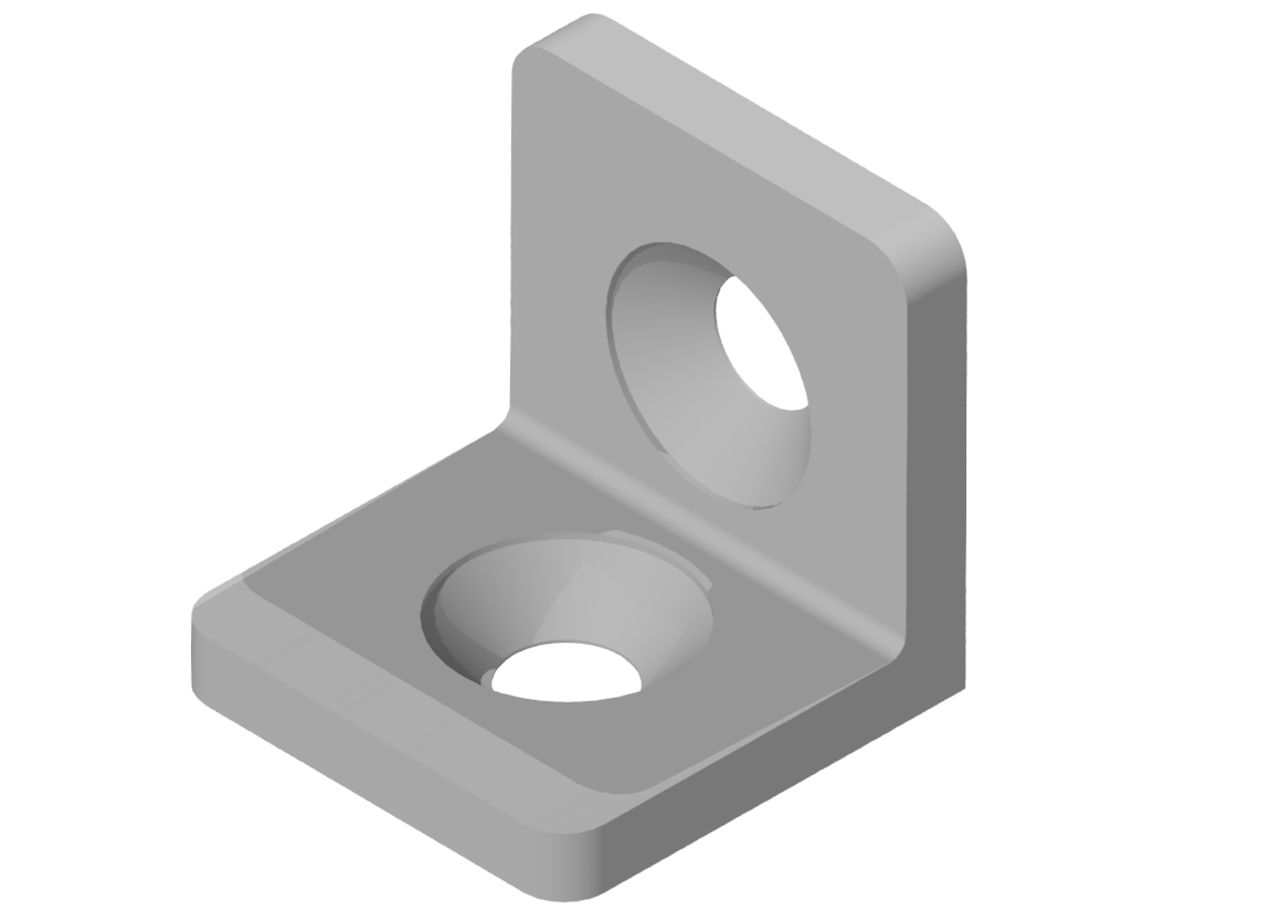 Winkel 5 20, weißaluminium ähnlich RAL 9006