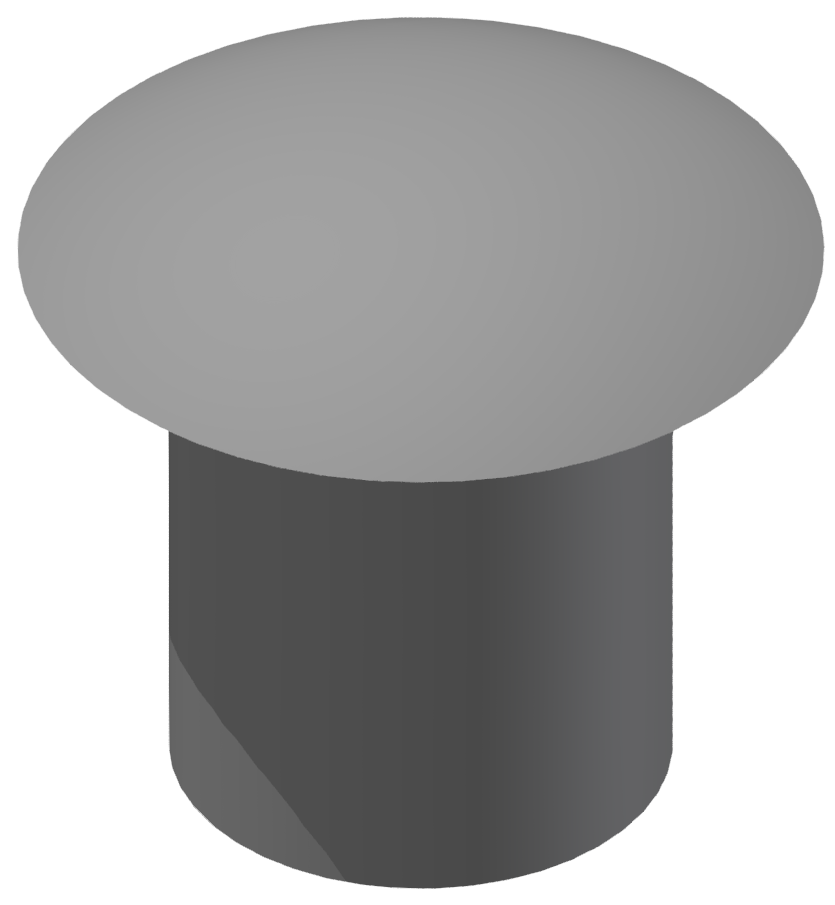 Abdeckkappe 5 D4,3, grau