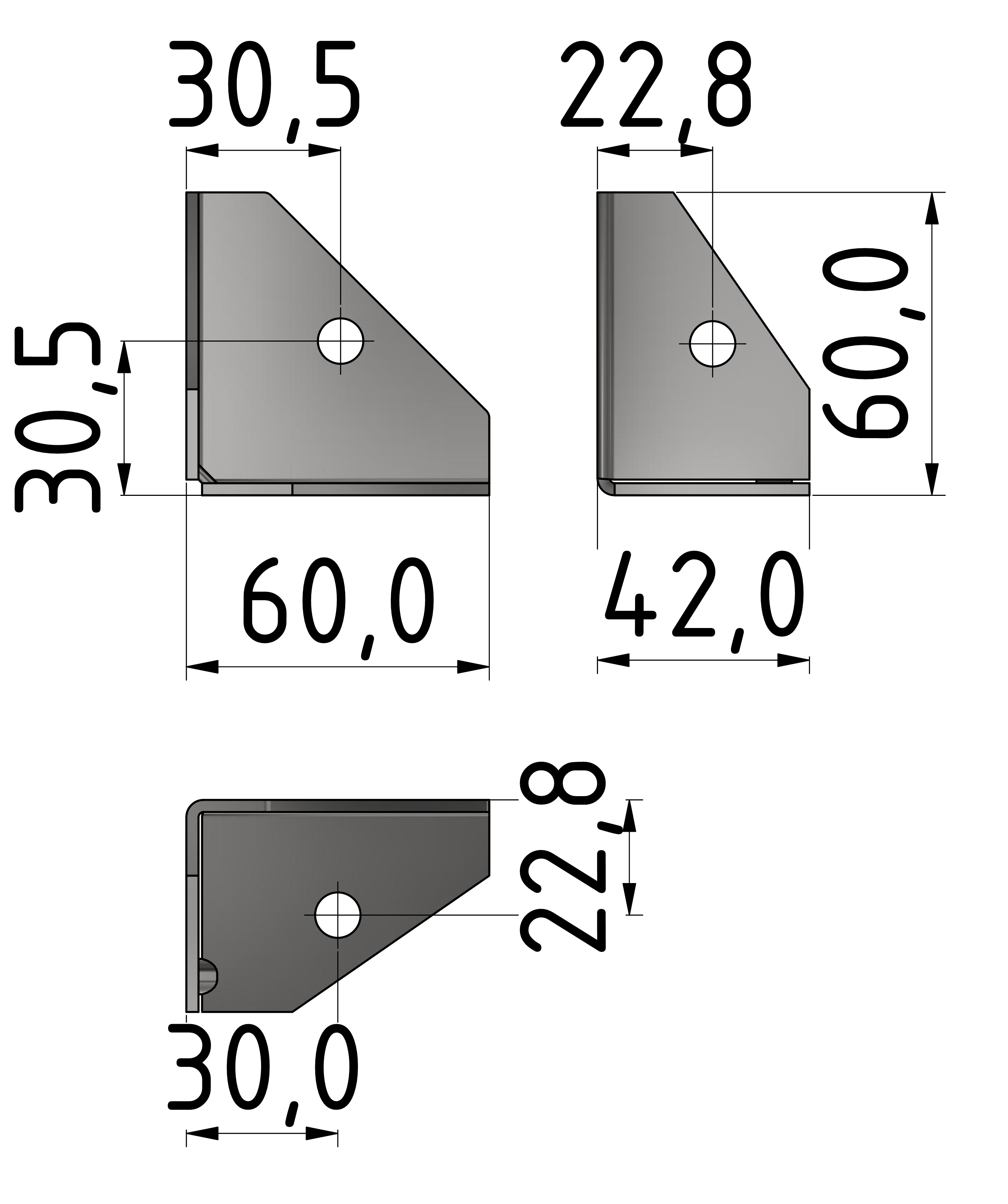 Blechwinkel 45/60, verzinkt-10