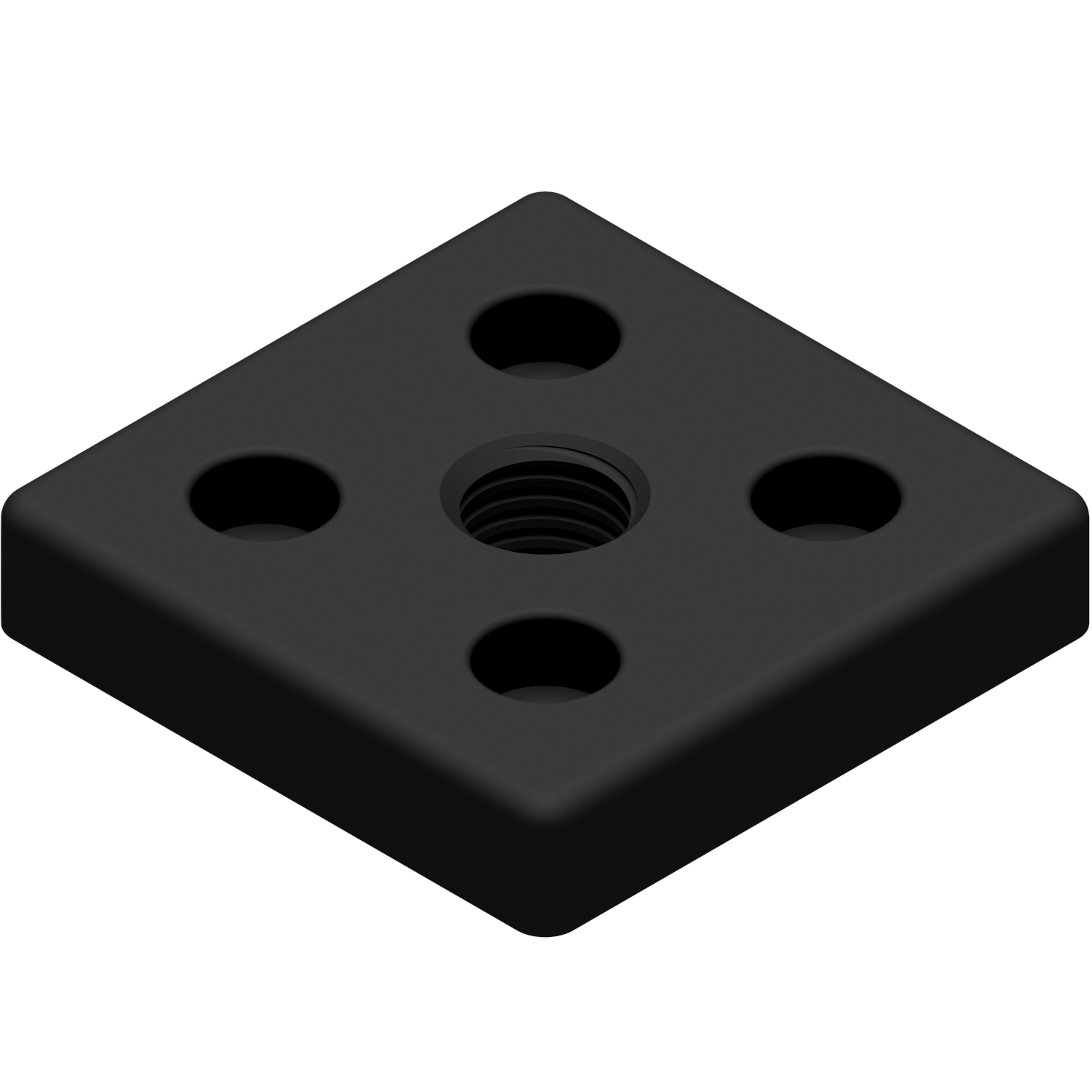 Fußplatte 8 80x80, M20, schwarz