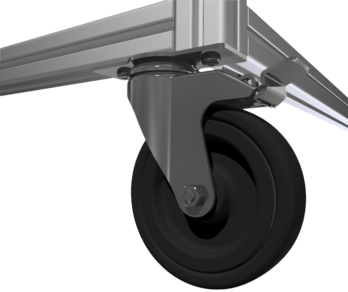 Castor D100 swivel, bright zinc-plated-8