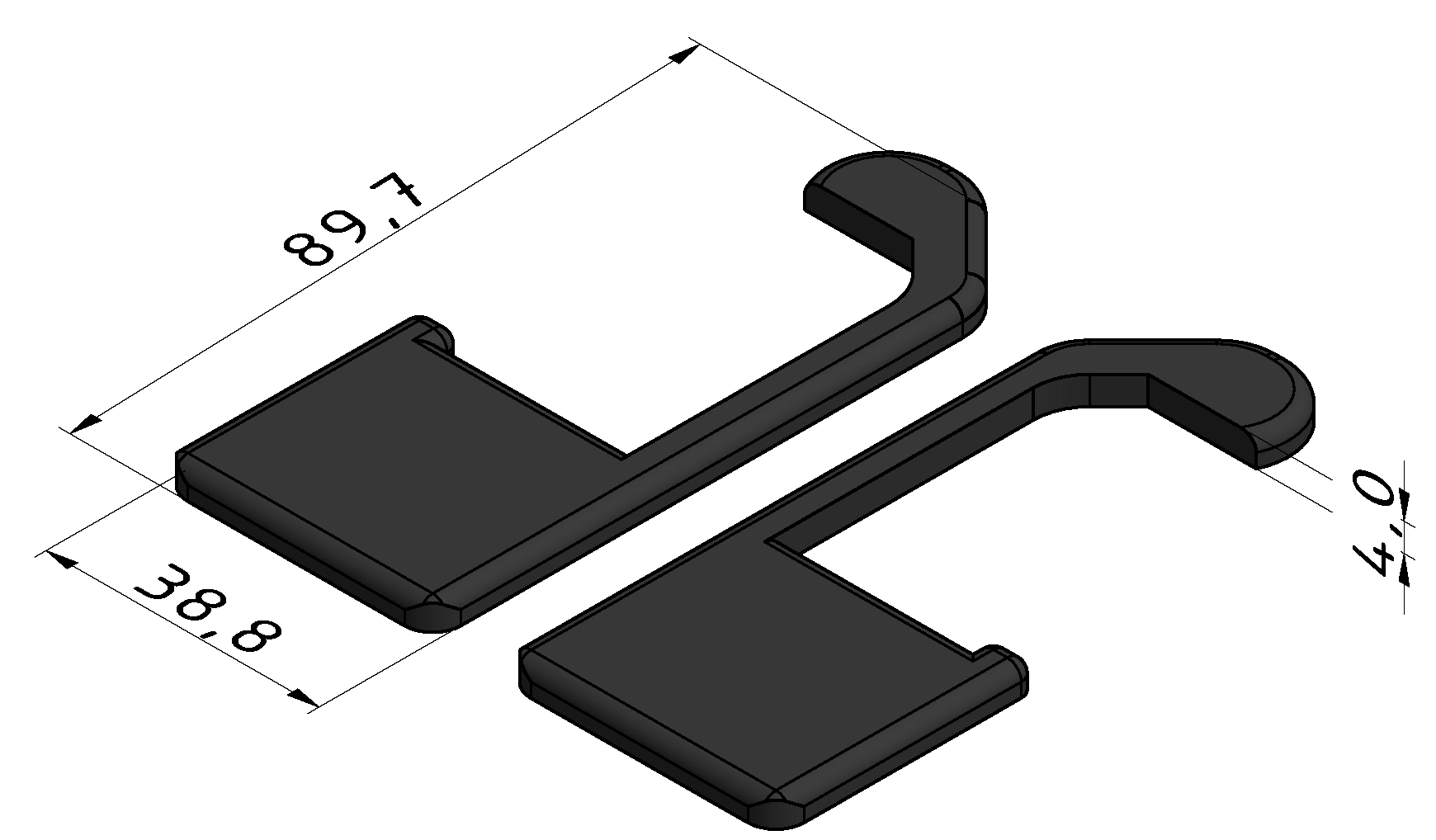 C-Rail, Rail Profile Cap Set 8, black