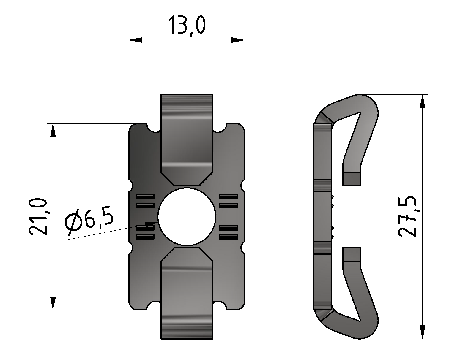 Standard-Verbinder 6, verzinkt