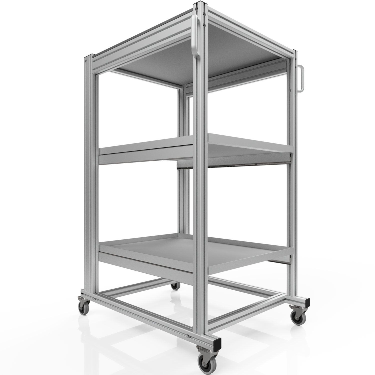 ESD Systemwagen für Eurobehälter 80x60 H 134 cm