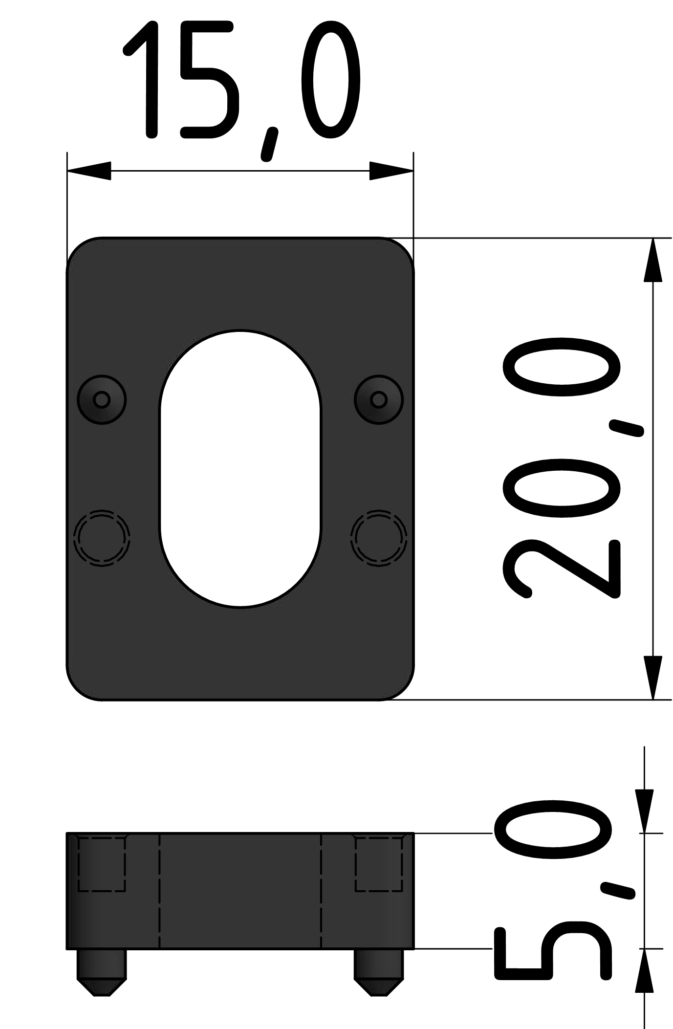 Distanzstück 5 PA, schwarz-8/10