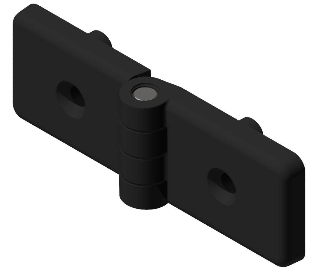 Scharnier fest 60x60 PA, schwarz-10