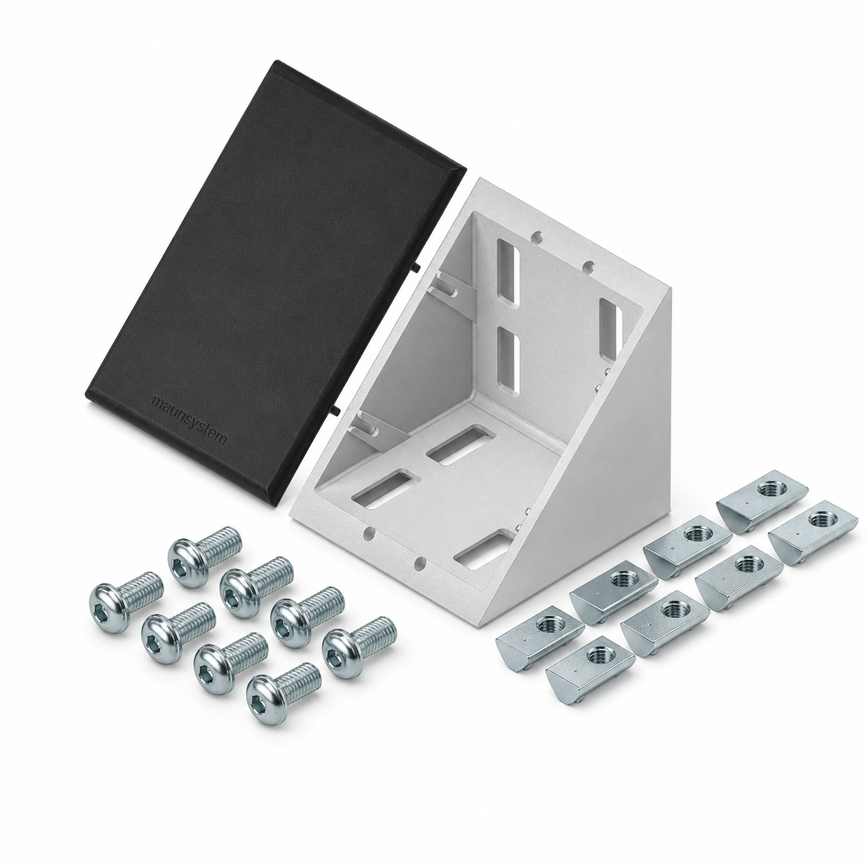 Angle Bracket  Set 8 80x80-80, black