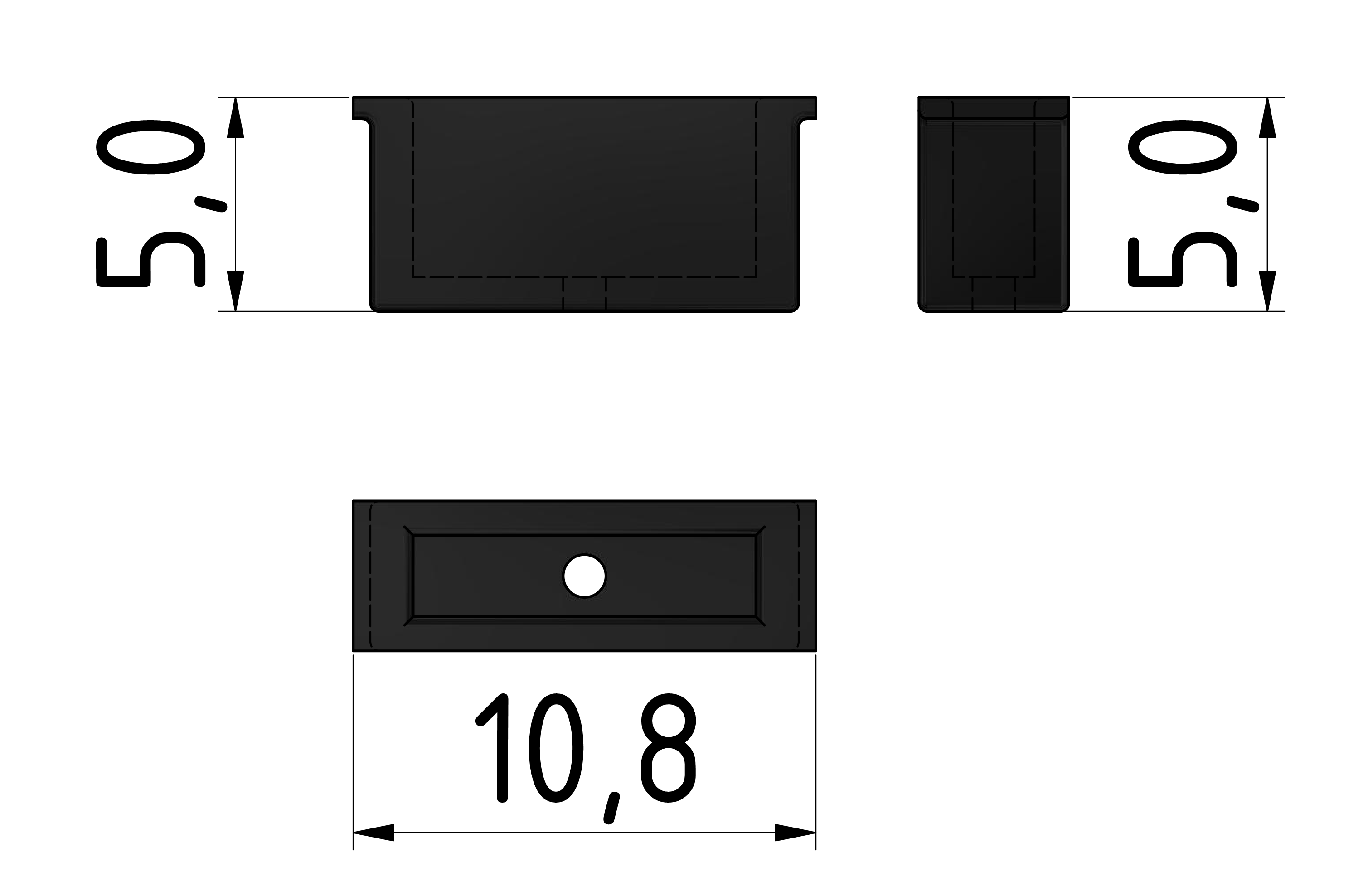 Zwischenstück, schwarz-8/10 Zwischenstück, schwarz-8/10