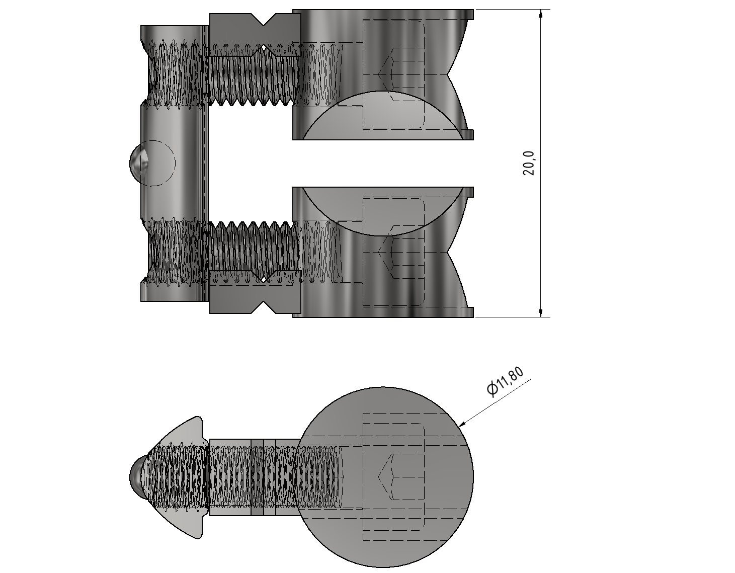 Universal-Fastening Set 8 40, bright zinc-plated