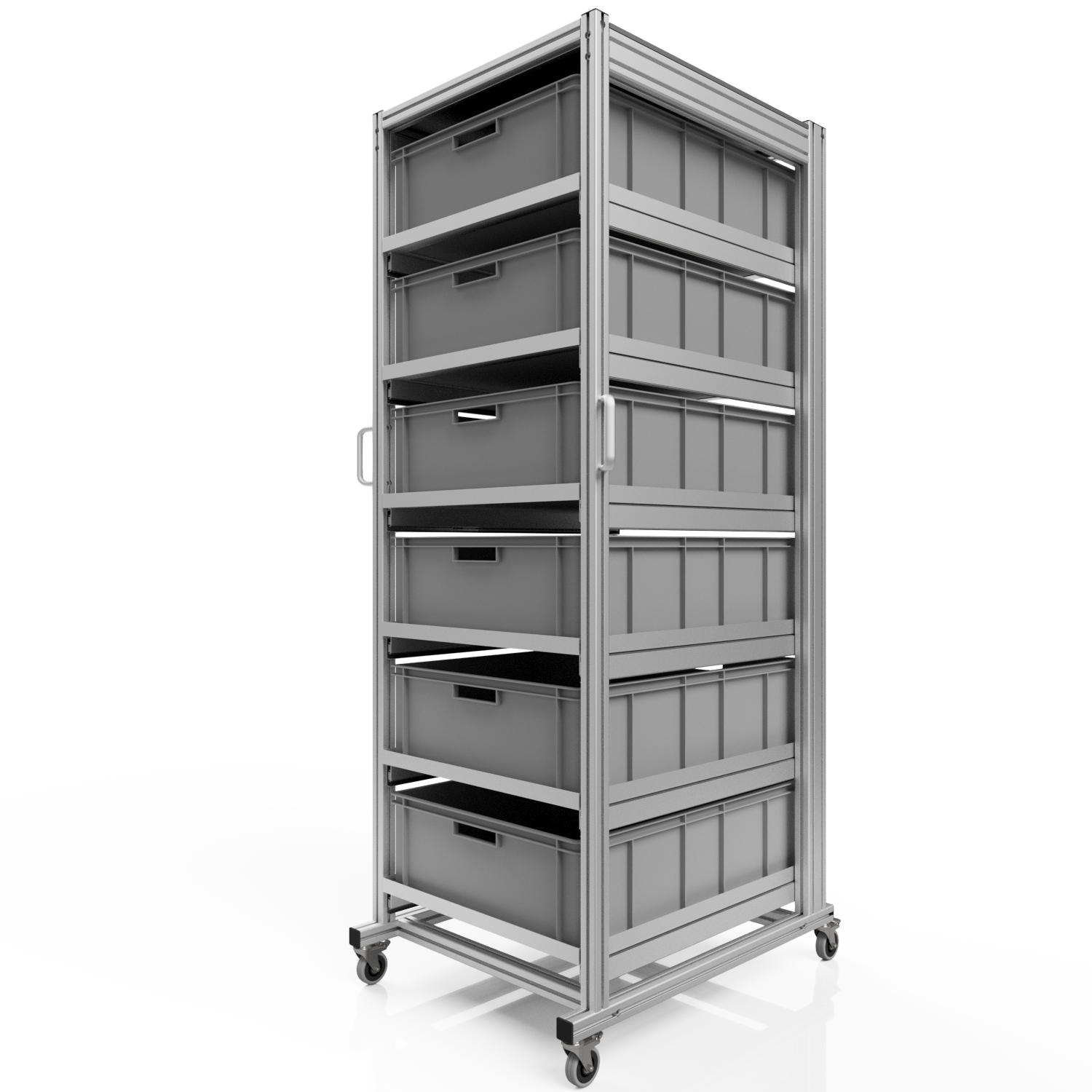 System trolley for Euro container 80x60 H 200 cm