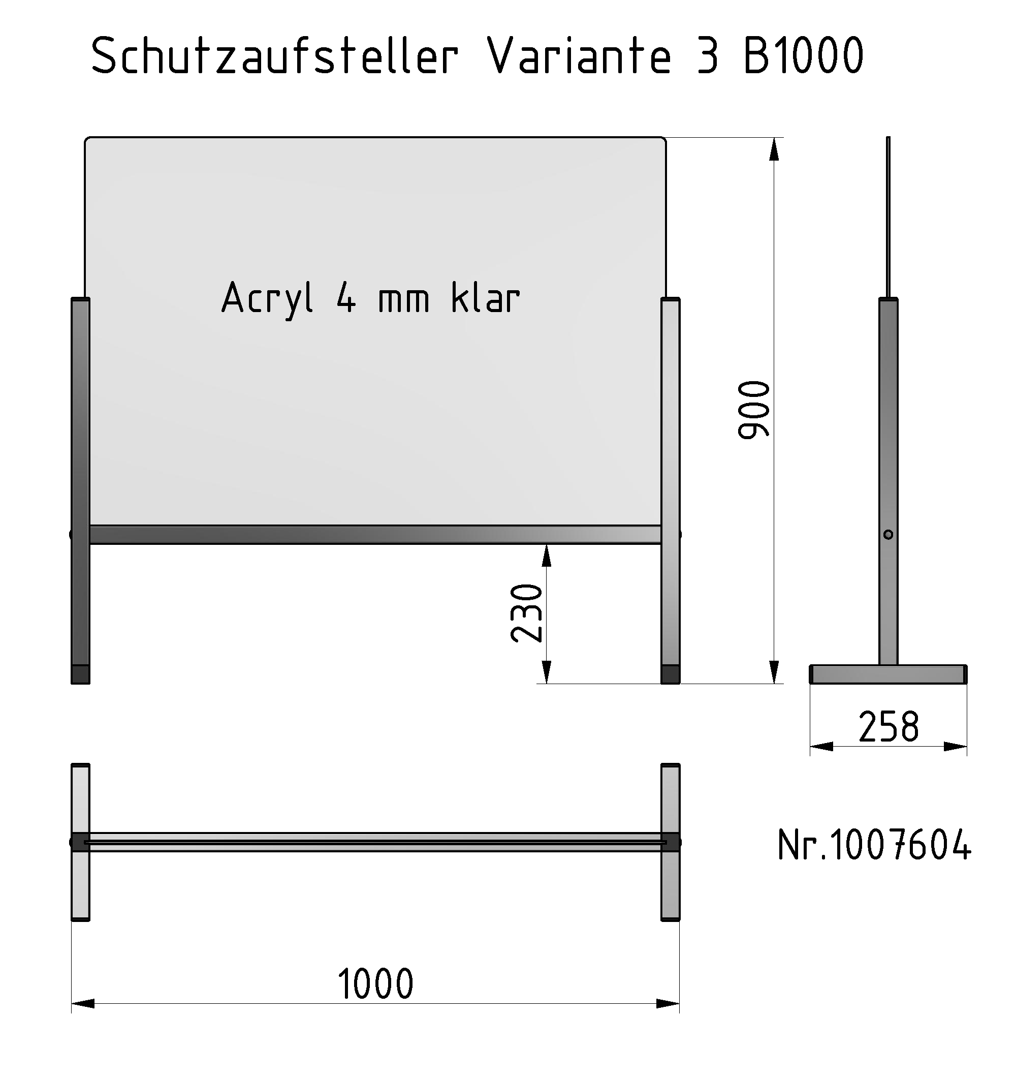 Schutzaufsteller Variante 3 