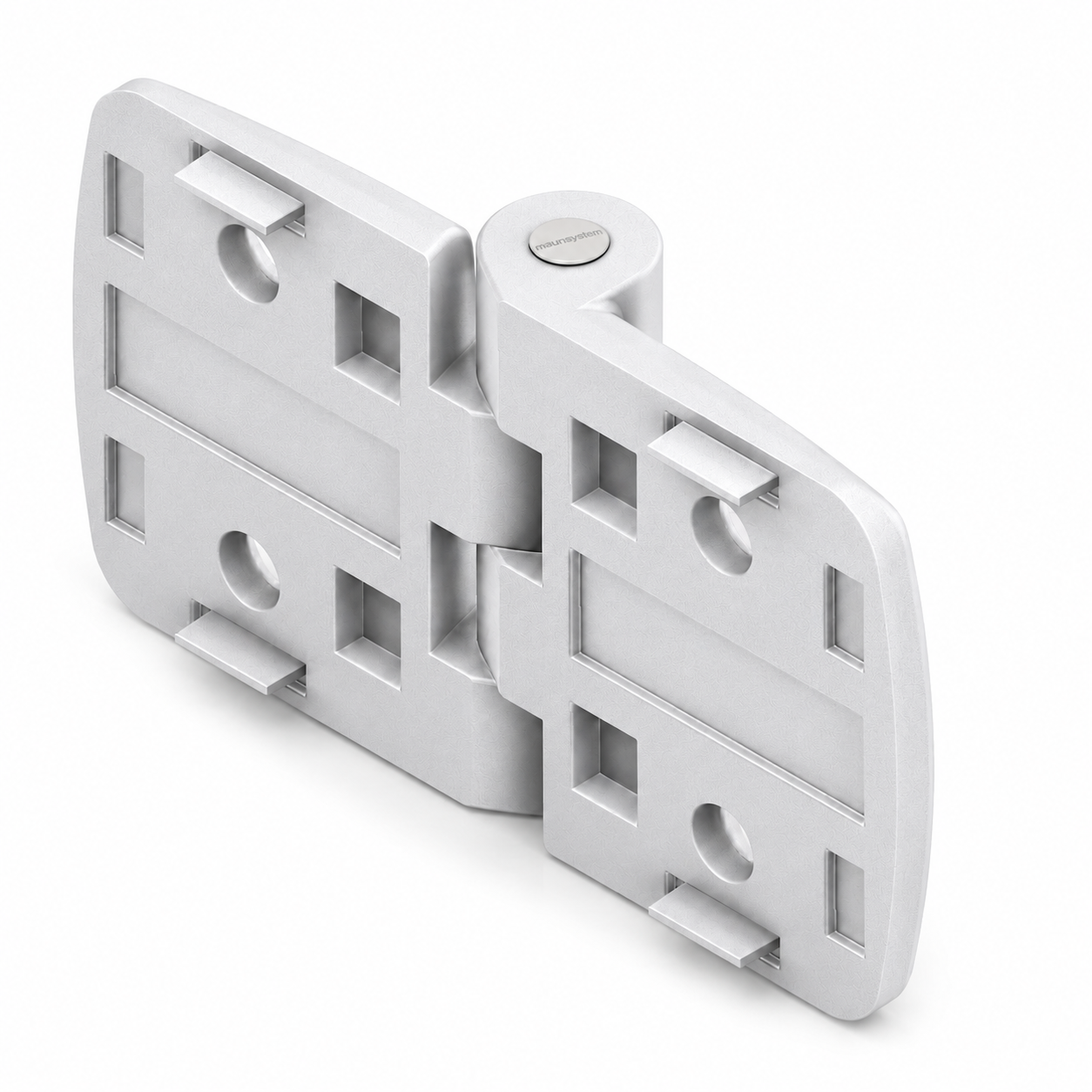 Alu Combi Hinge non detachable 45x45 Al, white aluminium-10