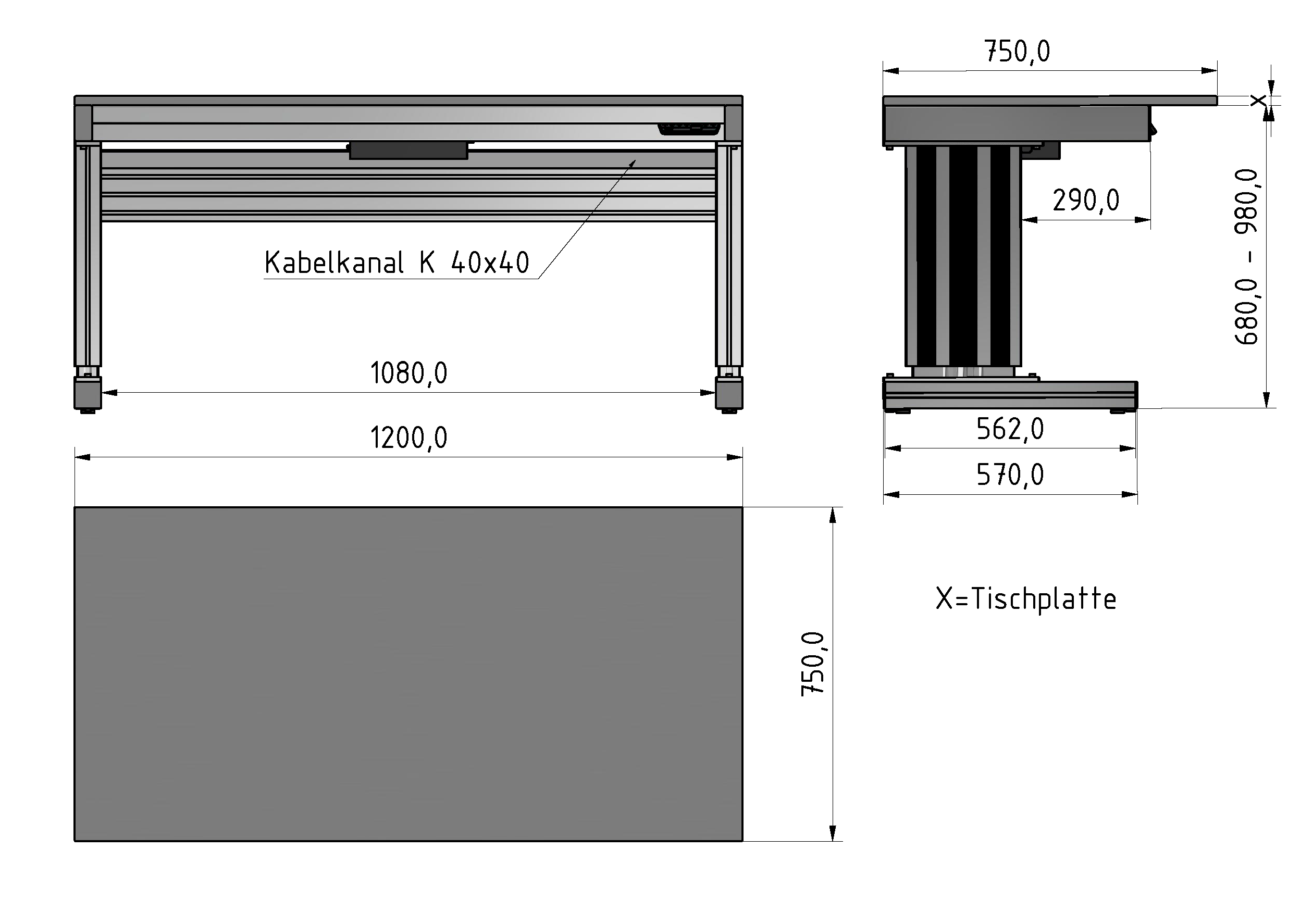 C Line ergo worktable