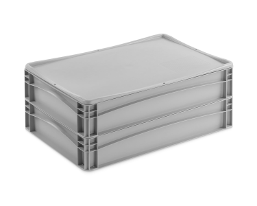 Eurobehälter geschlossen 600 x 400 x 120 mm, grau