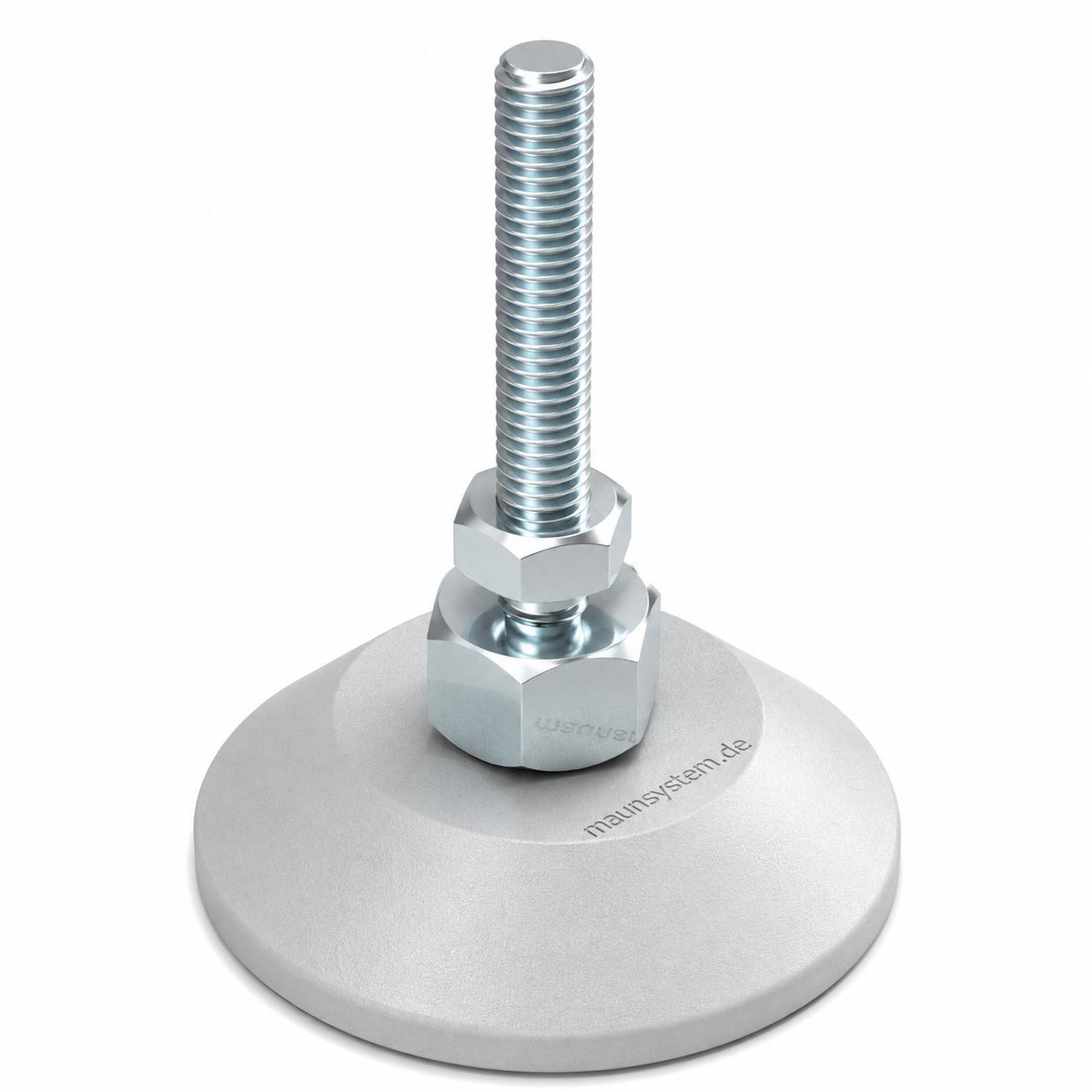 Nóżka nastawna D80, M10x80, białe aluminium