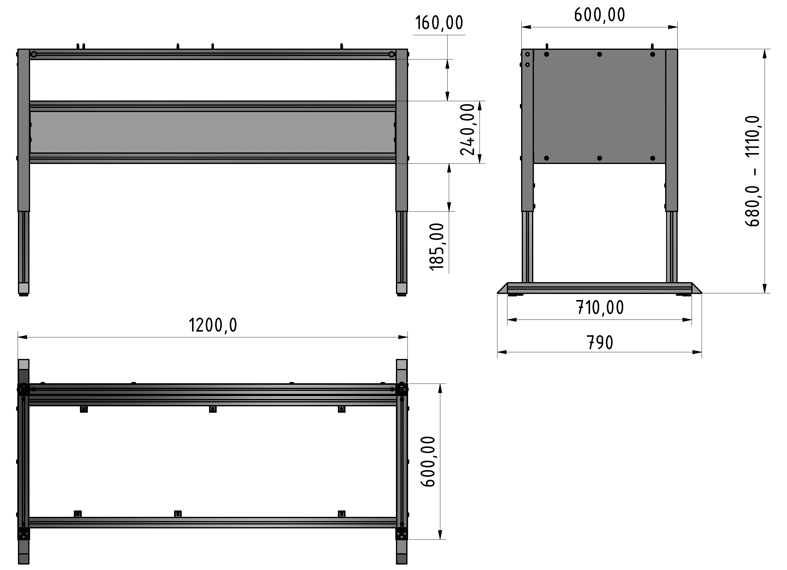 Basic Line table frame